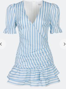 Bellevue The Label Arianna blue striped mini dress 3